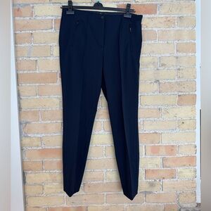 Cambio Black and Navy Check Dress Pant